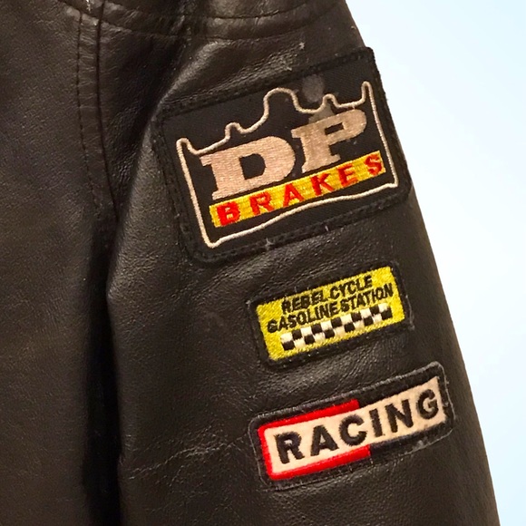 WILSONS LEATHER Maxima Vintage Leather Coat with Patches - LG - Picture 3 of 10